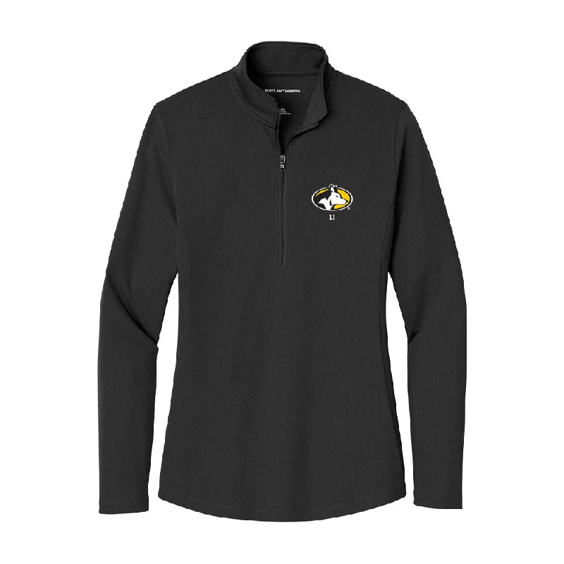 Michigan Tech - NCAA Women's Cross Country : Alex Li - Women's Lightweight Quarter Zip Jacket Rayon Fabric Velvet Fabric Corduroy Fabric
