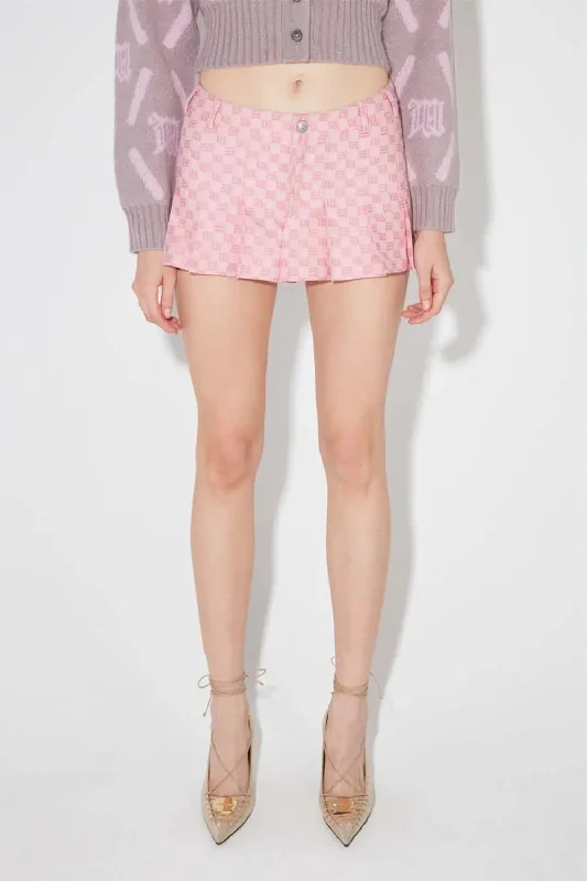 Jacquard Canvas Monogram School Skirt lace skirt delicate