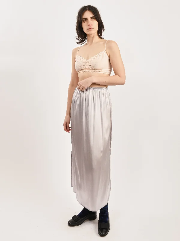 Blue Silver City Skirt velvet skirt plush