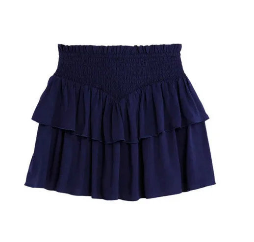 KatieJ Junior - Brooke Skirt EVENING BLUE corduroy skirt textured