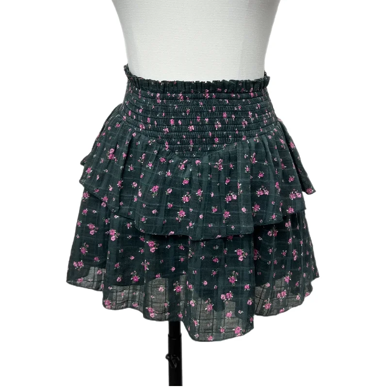 KatieJ Junior - Brooke Skirt PINE FLORAL lace skirt intricate