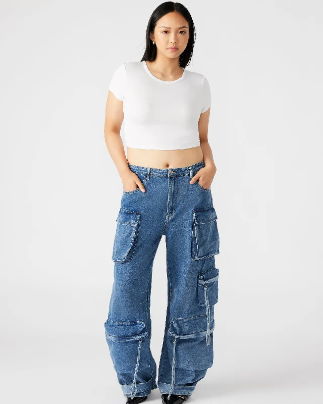 DUO MEDIUM DENIM PANT Fashionable Tapered Leg Pants