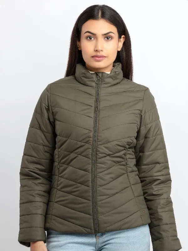 Womens Quilted  High Neck Jacket Mesh Jacket Canvas Jacket Denim Jacket
