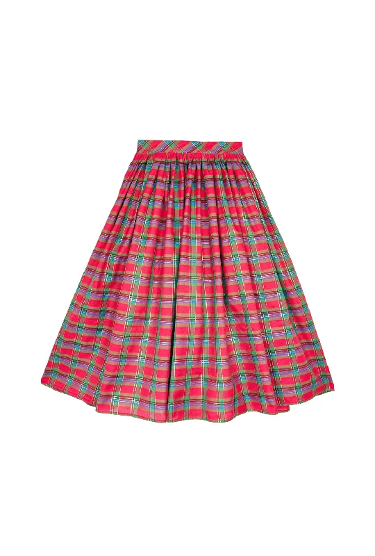 Buru + Pencil & Paper Co. The Marilyn Skirt - Shimmer Tartan a-line skirt cut