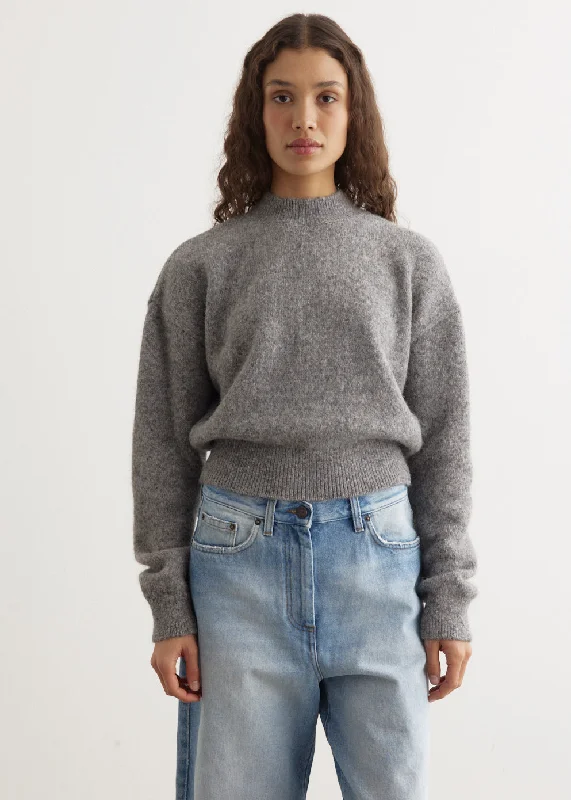 La Maille Sweater Houndstooth Herringbone Solid