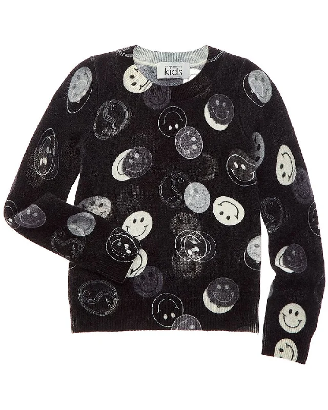Autumn Cashmere Smiley Face Wool & Cashmere-Blend Sweater Velvet Chenille Corduroy