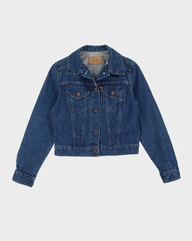 Vintage 70s Levi's Blue Dark Wash Denim Jacket - S / M Elasticated Jacket Padded Jacket Insulated Jacket