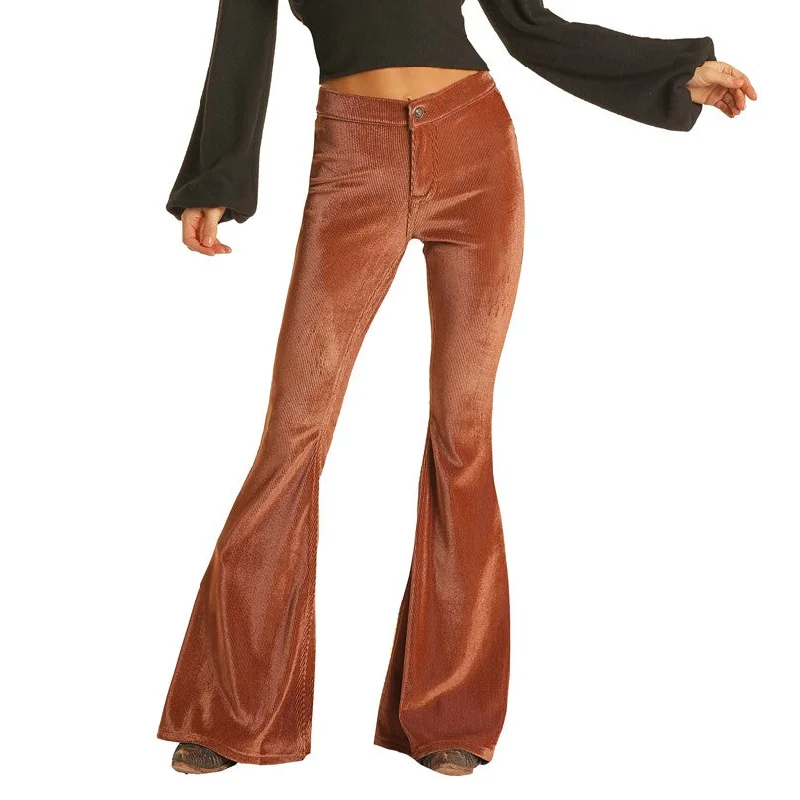 Rock & Roll Denim Ladies Bargain Bell Corduroy Copper Pants WPB2673 Fashionable Track Pants