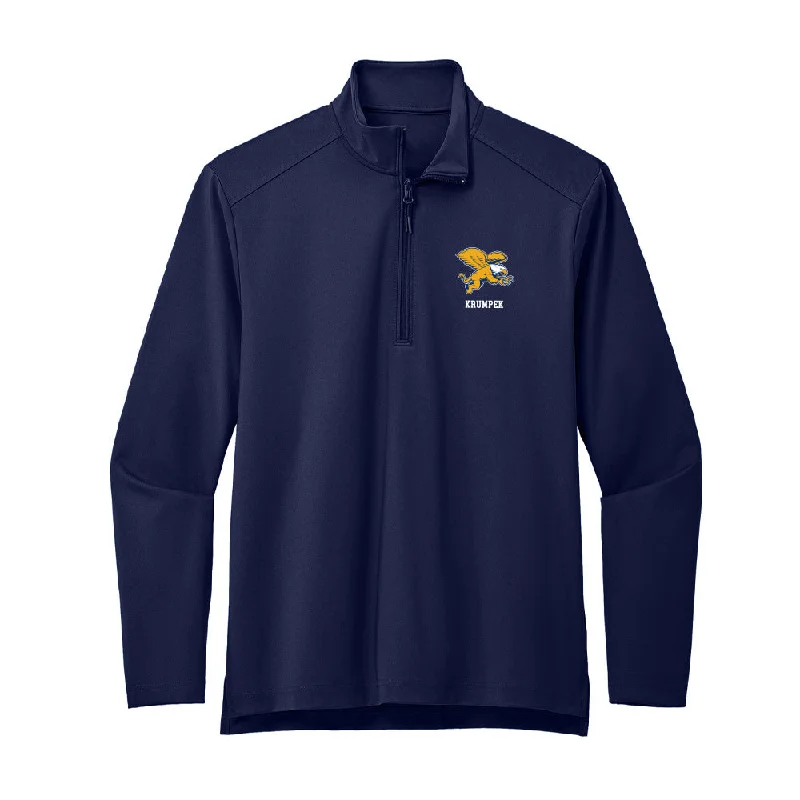 Canisius - NCAA Women's Cross Country : Ella Krumpek - Premium Quarter Zip Jacket Welt Pockets Slit Pockets Flap Pockets