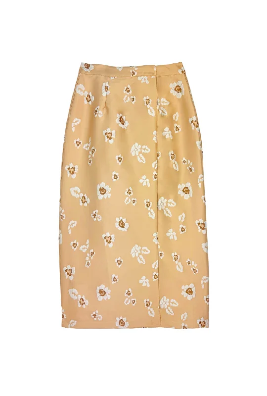 The Whitney Wrap Skirt - Desert Sand Brocade corduroy skirt comfortable