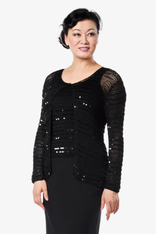 Soulmates G1104 Handmade Beaded Top with Jacket Set Welt Pockets Slit Pockets Flap Pockets