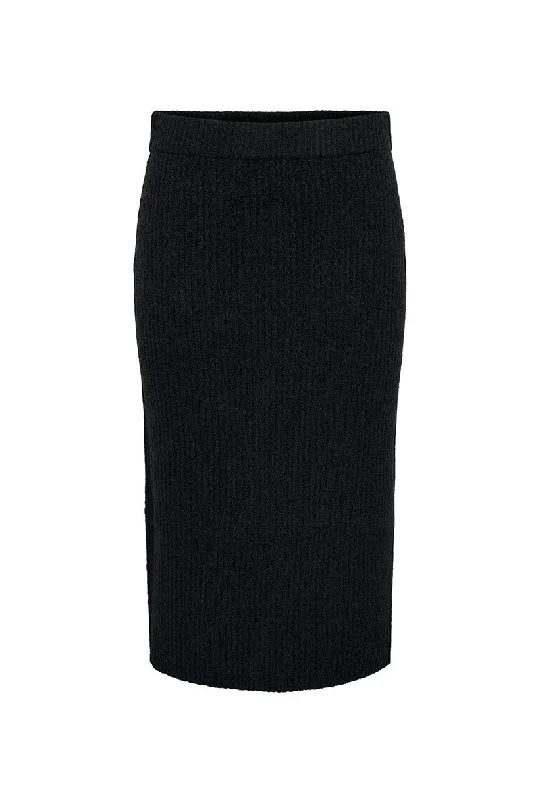 JDY ANNIE LIFE RIB KNIT SLIT SKIRT leather skirt refined
