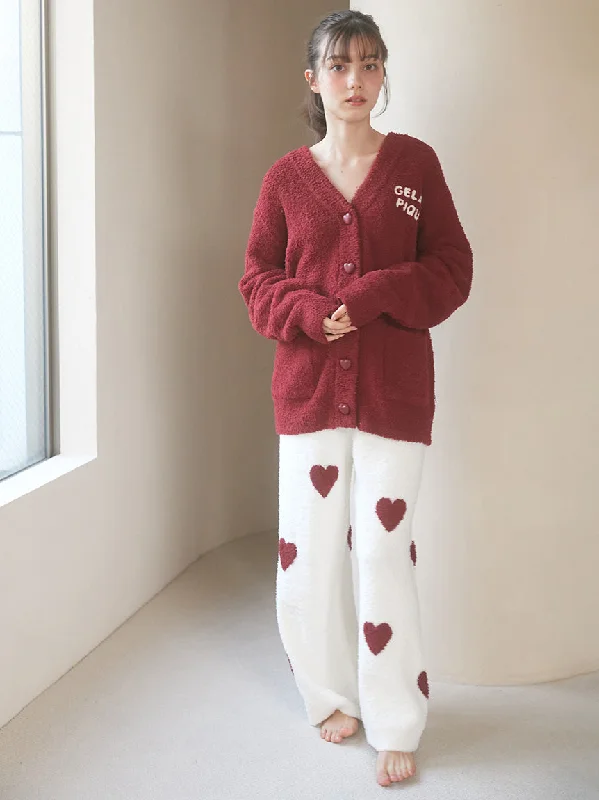 Chocolate & Framboise Baby Moco Heart Lounge Pants Cozy Fitted Pants