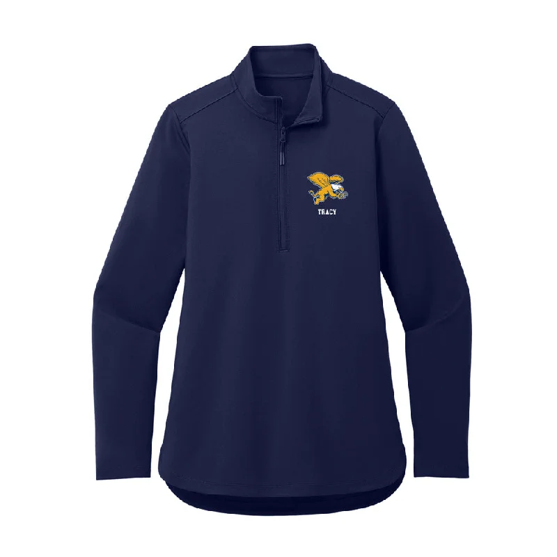 Canisius - NCAA Women's Cross Country : Jocelyn Tracy - Women's Premium Quarter Zip Jacket Wool Jacket Cashmere Jacket Tweed Jacket