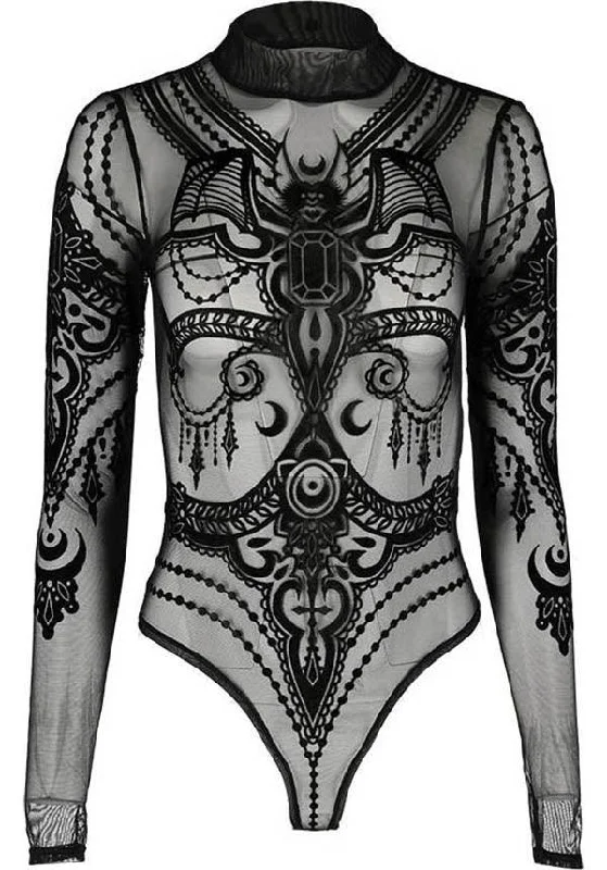 Jewel Bat | MESH BODYSUIT**