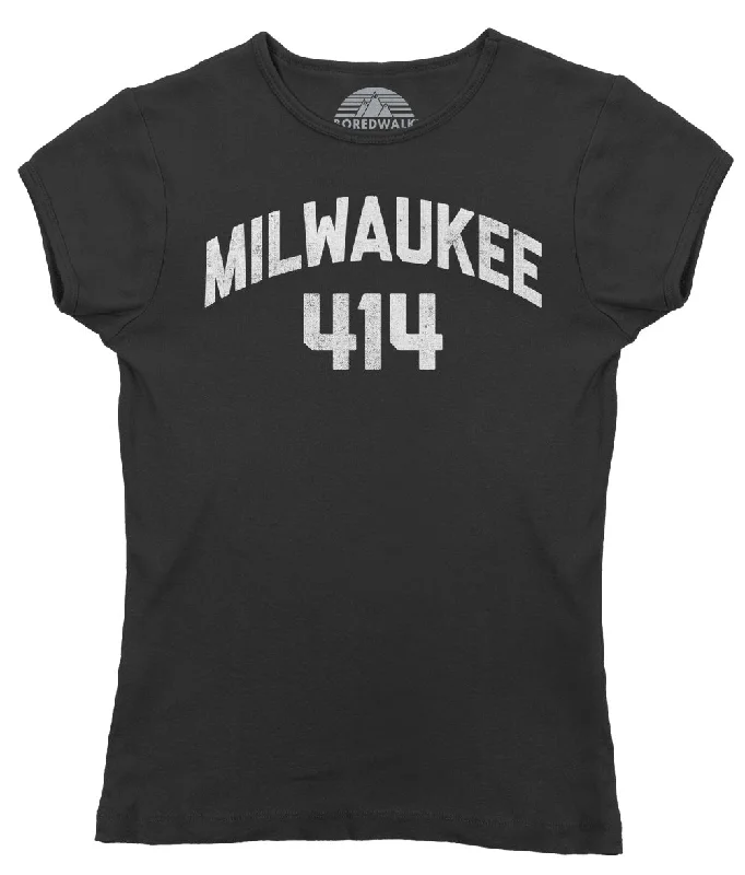 Women's Milwaukee 414 Area Code T-Shirt