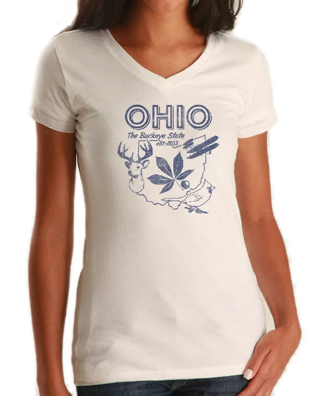 Women's Vintage Ohio State Vneck T-Shirt