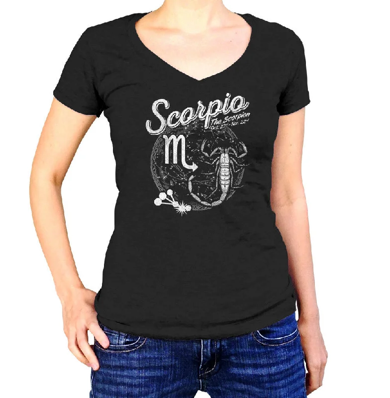 Women's Vintage Scorpio Vneck T-Shirt