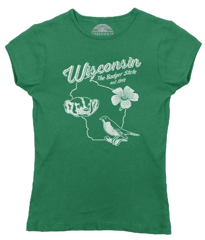 Women's Vintage Wisconsin State T-Shirt