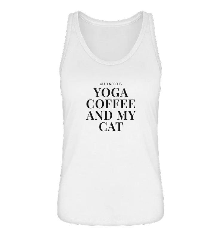 Yoga Coffee and my Cat 100% Bio Tank Top