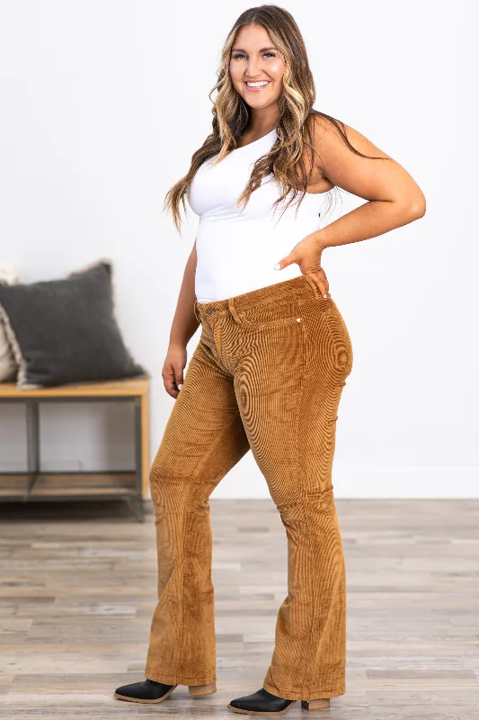 Judy Blue Camel Corduroy Bootcut Pants