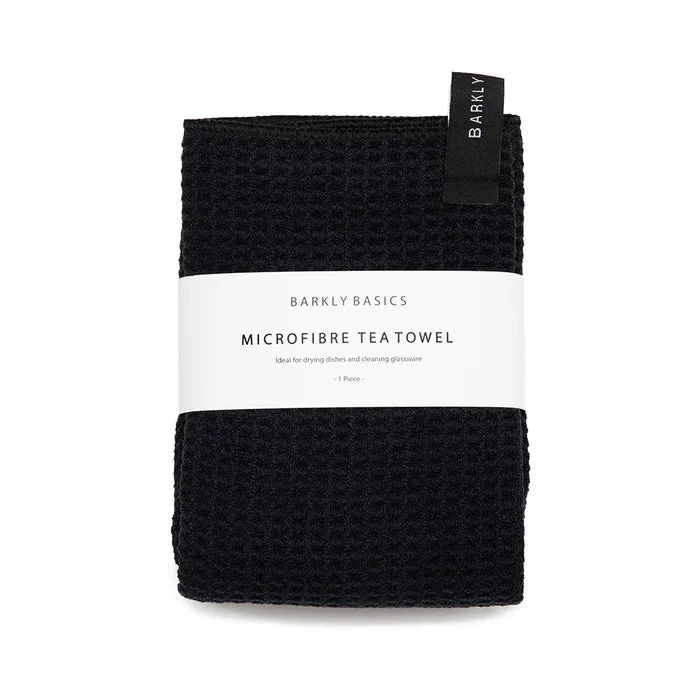 Black Microfiber Tea Towel