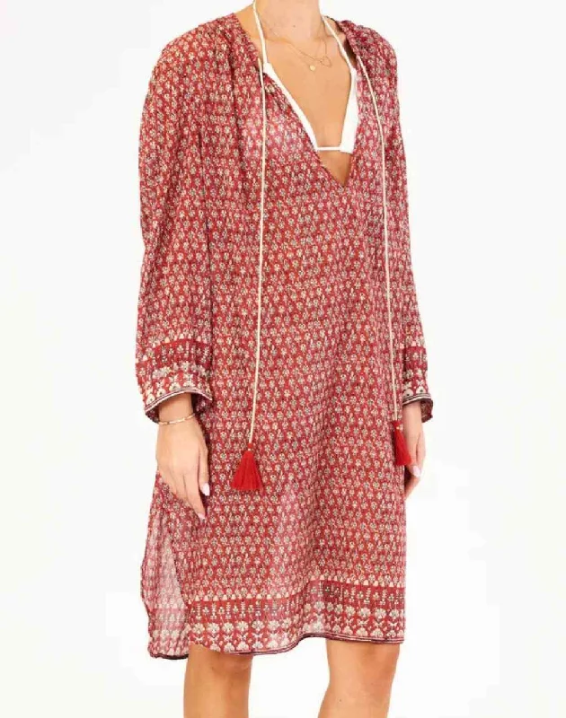 Block Print Mari Caftan/Coverup