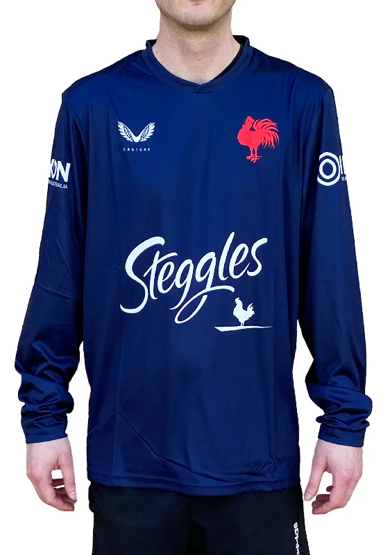 Castore Sydney Roosters Mens Training Long Sleeve Tshirt <br> JCSRTRLST NAVY