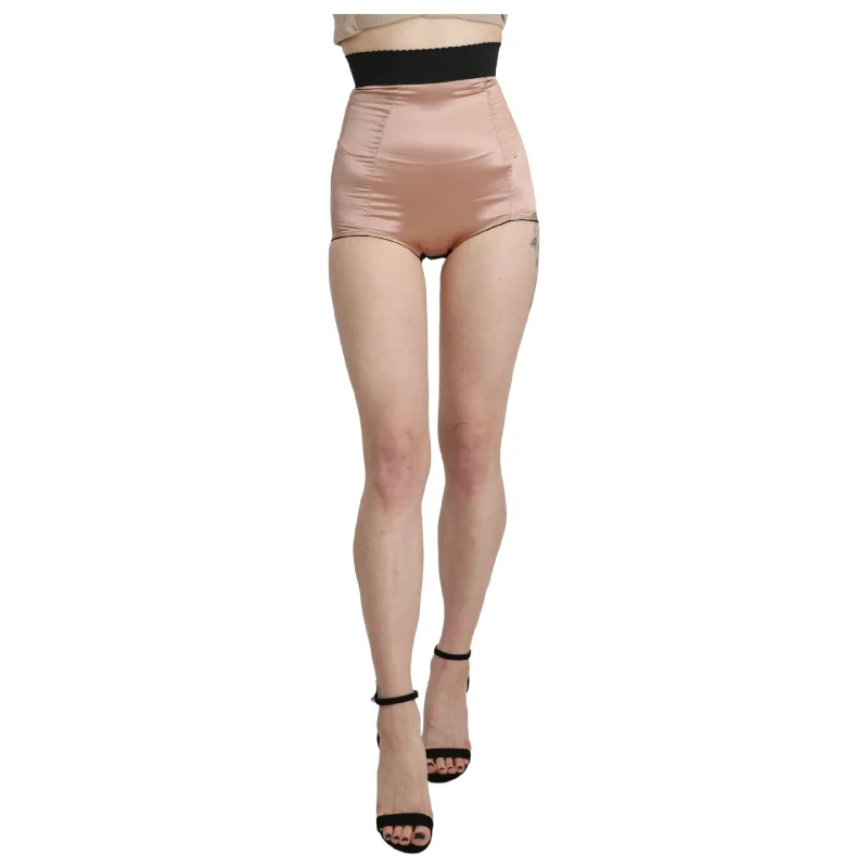 Dolce & Gabbana Silk High Waist Mini Hot Pants