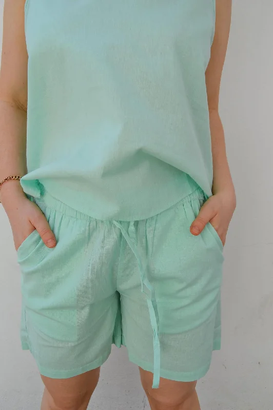 Fransa Maddie Brook Green Shorts