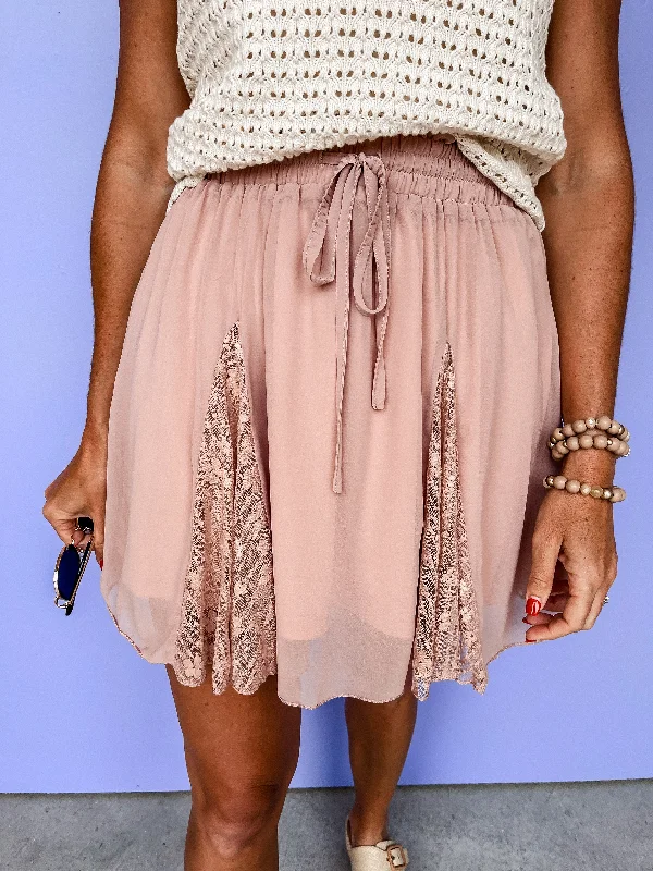 Desert Daze Lace Godet Chiffon Skirt