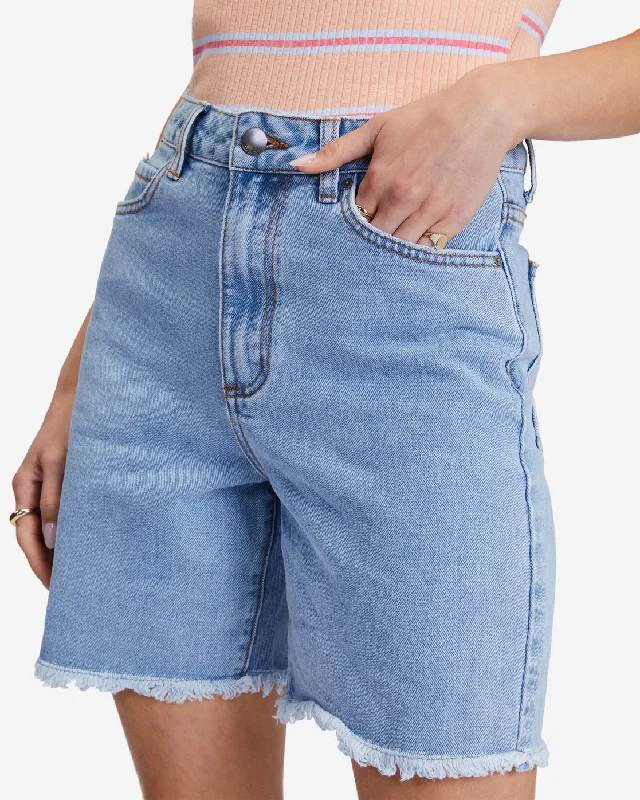 Long Time Denim Shorts - Sweet Blue