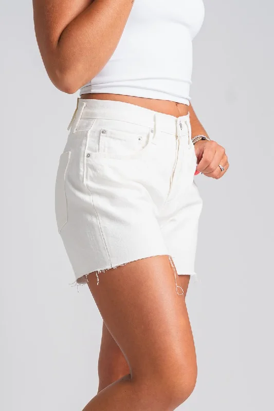 Z Supply everyday high rise denim shorts white