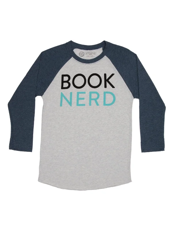 Book Nerd Unisex 3/4-Sleeve Raglan