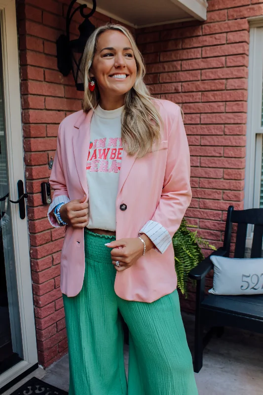 City Walk Blazer in Blush Pink