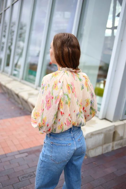 Ivory and Floral Print Bodysuit | Boutique Elise | Sophia