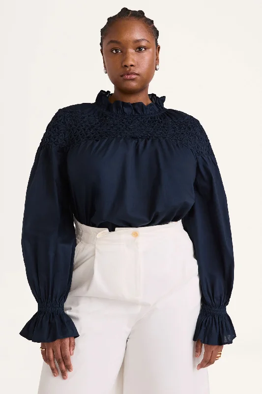 Navy / Blouse / X-Small