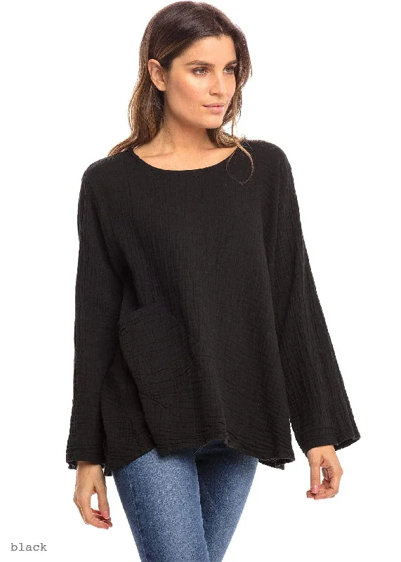 Thai Cotton Long Sleeve Boxy Top