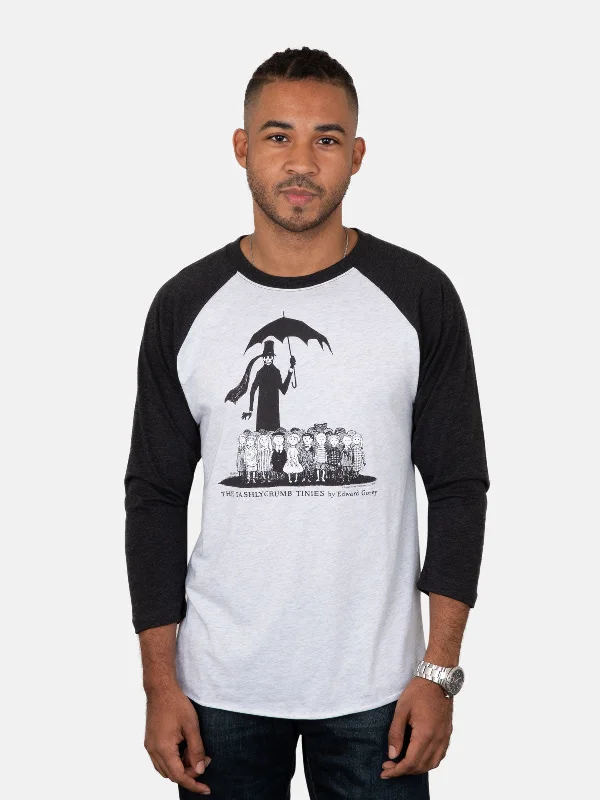 The Gashlycrumb Tinies Unisex 3/4-Sleeve Raglan