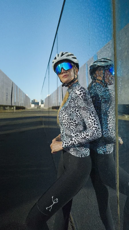 Women's Aero Long-Sleeve Jersey- Snow Leopard